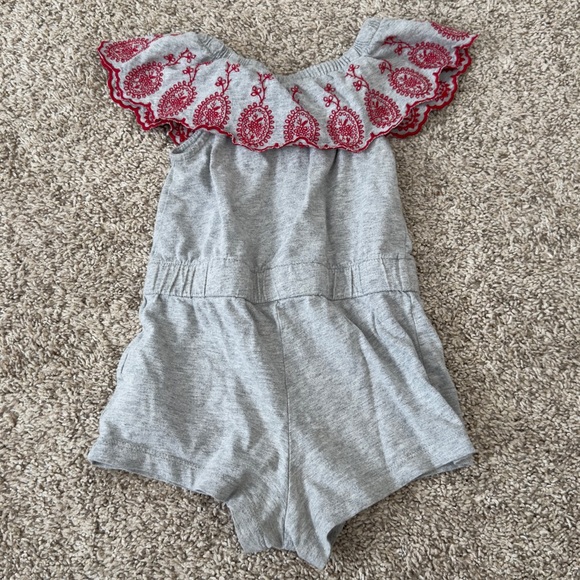 Baby Gap baby girls toddler girls grey one piece romper outfit size 12-18 months - Picture 7 of 7